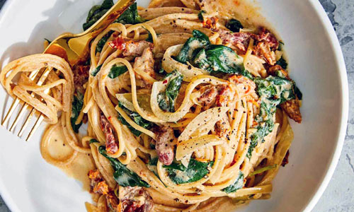 Spinach Cream Linguine